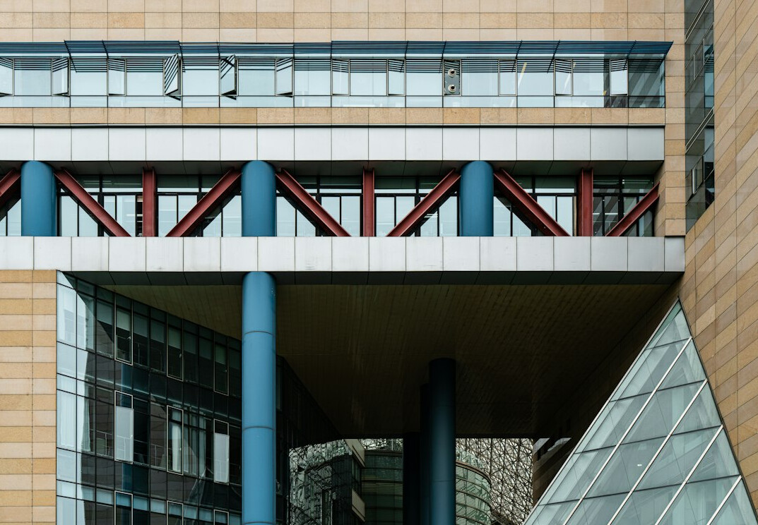 Modern office building facade