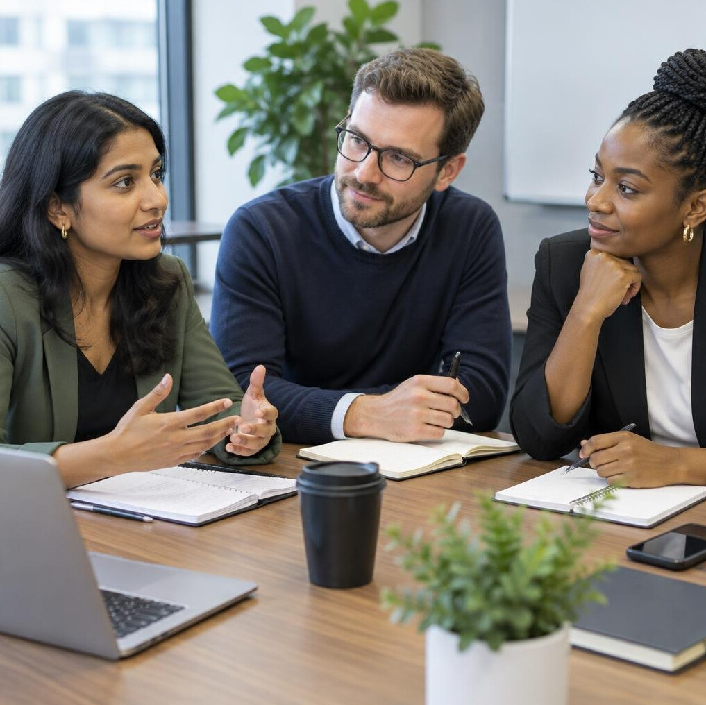 People around a table in a meeting